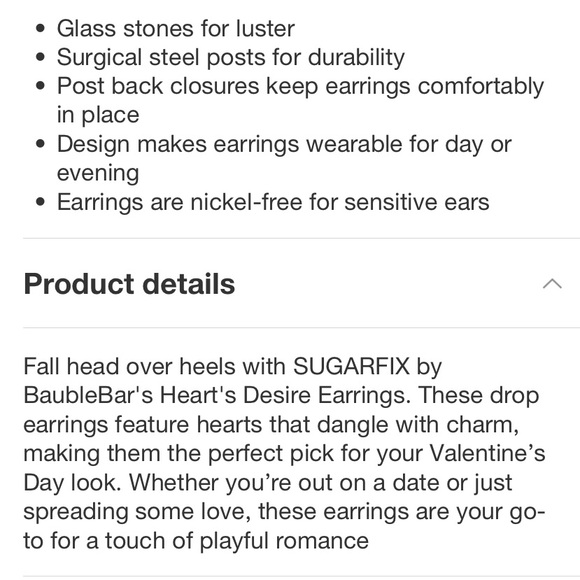 SUGARFIX by BaubleBar Valentine's Day
Heart's Desire Earrings - Red -Pink NWT - Picture 4 of 5